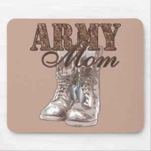 Tapis De Souris Army Mom Combat Boots N Dog Tags 1