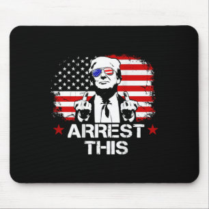 Tapis De Souris Arrêter ce Trump Doigts Pro Trump Drapeau américai