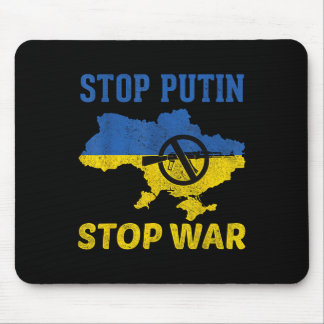 Tapis De Souris Arrêter Poutine Arrêter La Guerre Avec L'Ukraine L