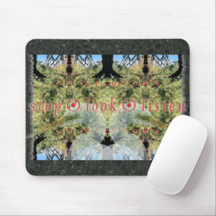TAPIS DE SOURIS ARRÊTER ・ REGARDER ・ ÉCOUTER