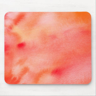 Tapis De Souris Arrière - plan abstrait d'aquarelle - orange