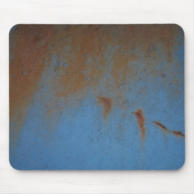 Tapis De Souris Arrière - plan bleu rouillé (Devant)