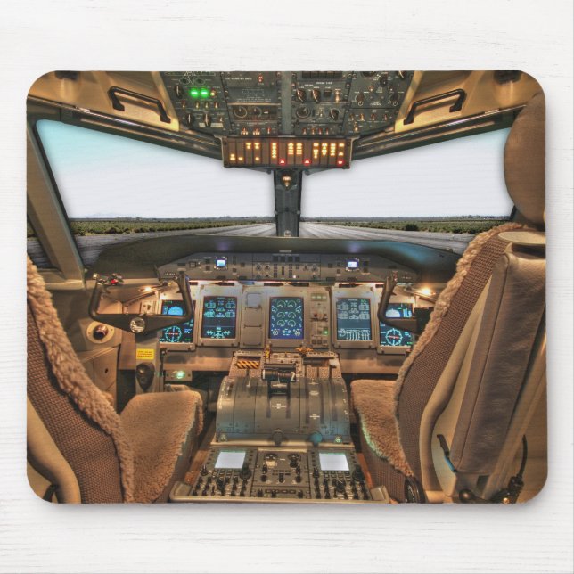 Tapis De Souris Arrière - plan de cockpit de la compagnie aérienne (Devant)