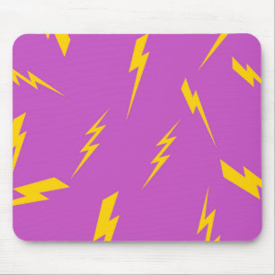 Tapis De Souris Arrière - plan de foudre pourpre Motif Y2K