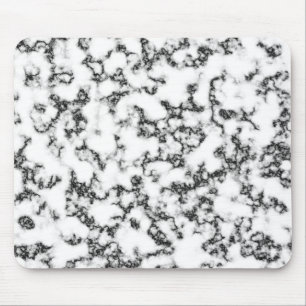 Tapis De Souris Arrière - plan de marbre noir et blanc