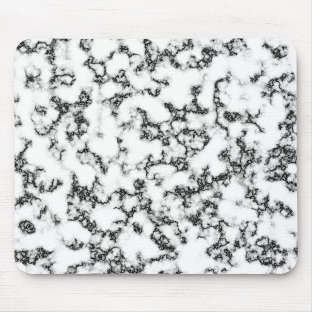Tapis De Souris Arrière - plan de marbre noir et blanc (Devant)