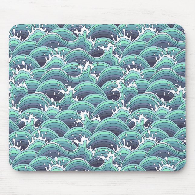Tapis De Souris Arrière - plan décoratif Sea Wave (Devant)