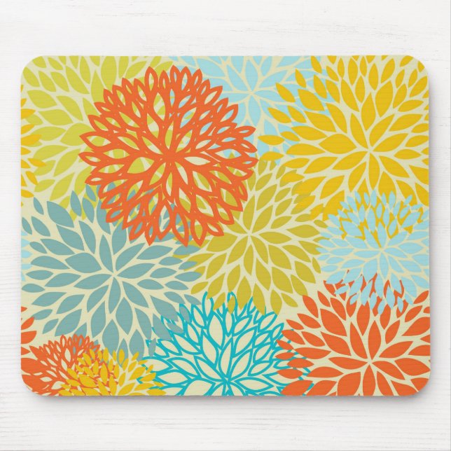 Tapis De Souris Arrière - plan floral sans couture (Devant)