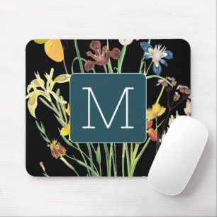 Tapis De Souris Arrière - plan noir initial l mignon frontière tur