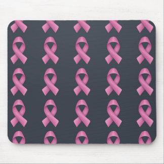 Tapis De Souris Arrière - plan noir Motif de ruban rose