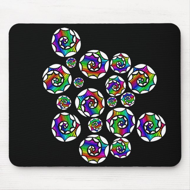 Tapis De Souris Arrière - plan spiral en couleurs (Devant)