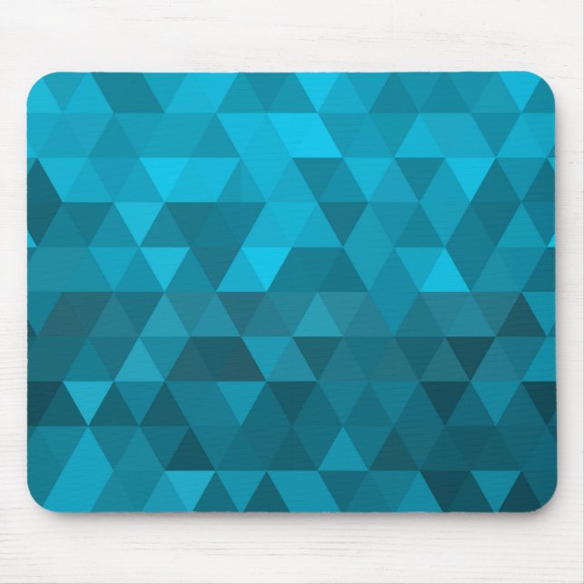 Tapis De Souris arrière - plan triangle bleu abstrait motif bas po (Devant)