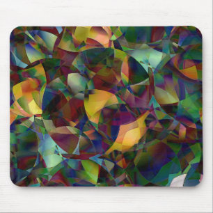 Tapis De Souris Art abstrait coloré et kaléidoscopique