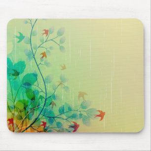 Tapis De Souris Art Abstrait Floral du printemps moderne