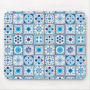 Tapis De Souris Art bleu traditionnel Abstrait
