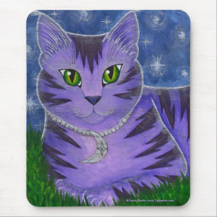 Tapis De Souris Art céleste Mousepad d'imaginaire de chat d'étoi