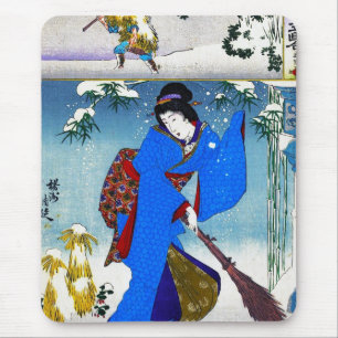 Tapis De Souris Art classique japonais oriental frais de dame de