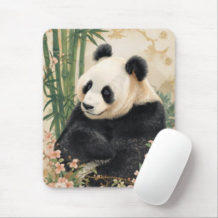 Tapis De Souris Art Cute Panda Bear Bamboo