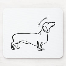 Art Dachshund Minimaliste - Votre texte, votre sty