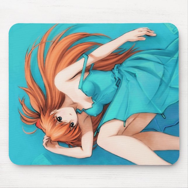 Tapis De Souris Art d'aquarelle de fille d'Anime (Devant)