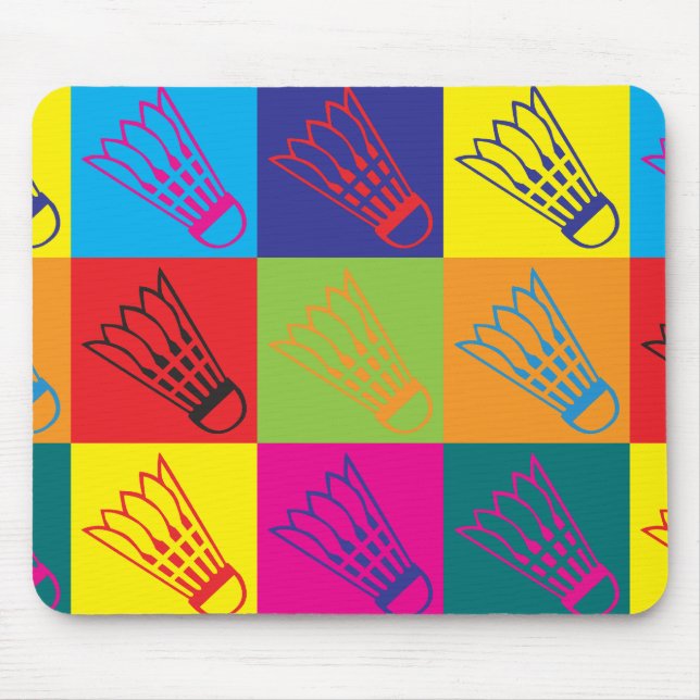 Tapis De Souris Art de bruit de badminton (Devant)