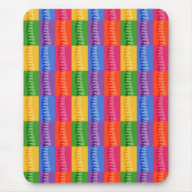 Tapis De Souris Art de bruit d'épine de chiropractie Mousepad (Devant)