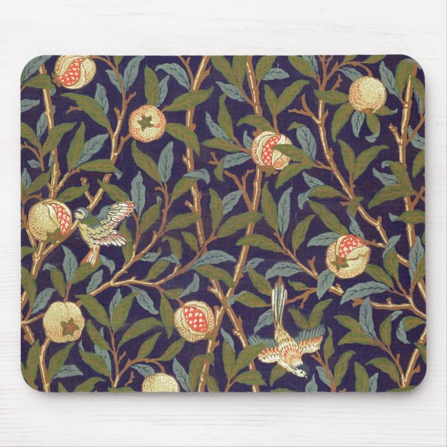 Tapis De Souris Art de cru d'oiseau et de grenade de William (Devant)