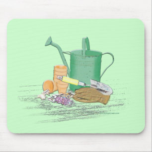 Tapis De Souris Art de jardin d'outils de jardin