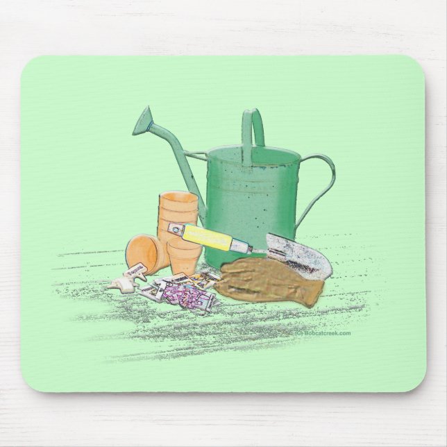 Tapis De Souris Art de jardin d'outils de jardin (Devant)