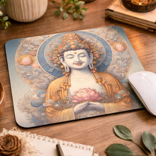 Tapis De Souris Art de la méditation Bouddha Zen Spirituel Esthéti
