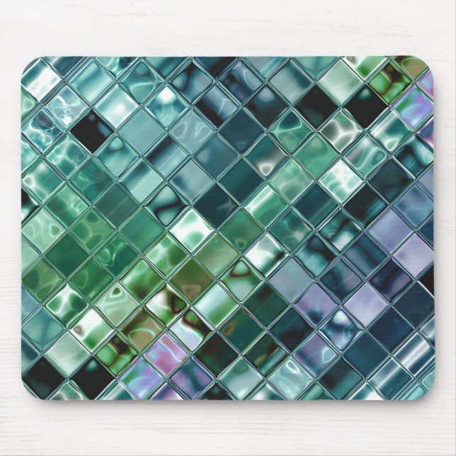 Tapis De Souris Art de mosaïque liquide de haute mer (Devant)