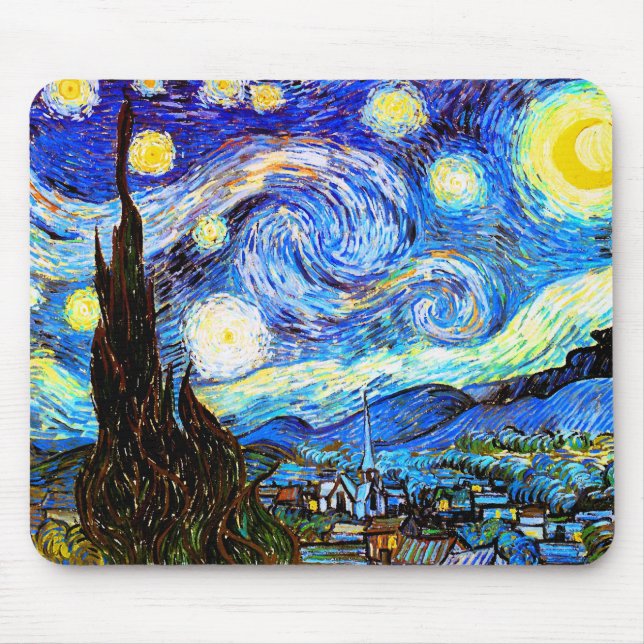 Tapis De Souris Art de nuit Van Gogh Starry (Devant)