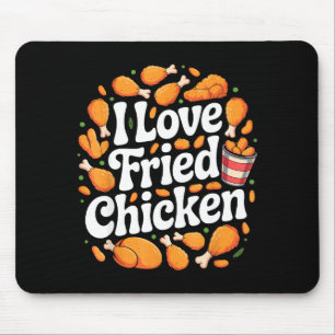 Tapis De Souris Art de poulet frit drôle pour hommes femmes enfant