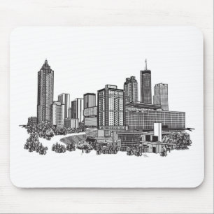 Tapis De Souris Art d'horizon d'Atlanta la Géorgie