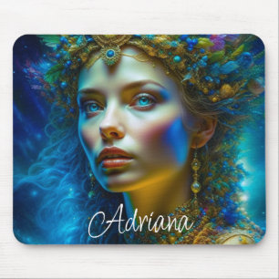 Tapis De Souris Art Fantastique Éthéré Princesse Déesse et Bijoux 