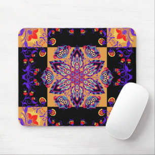 Tapis De Souris Art Floral, Mehndi Violet Nature