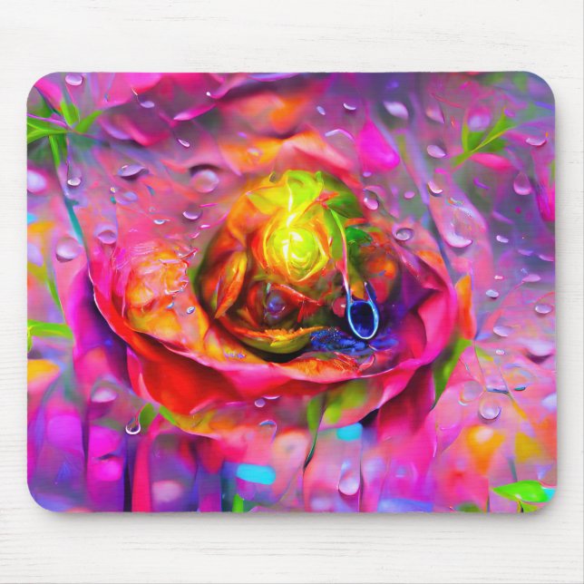 Tapis De Souris Art Floral Surreal (Devant)
