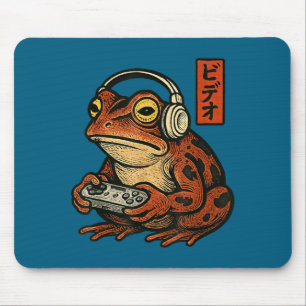 Tapis De Souris Art Frog Gamer Japonais Hommes Femmes Garçons Drôl