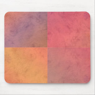 Tapis De Souris Art géométrique aquarelle rouge rose orange jaune