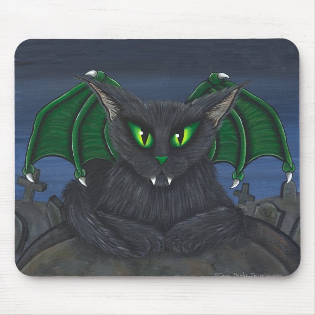 Tapis De Souris Art gothique Mousepad d'imaginaire de chat de (Devant)