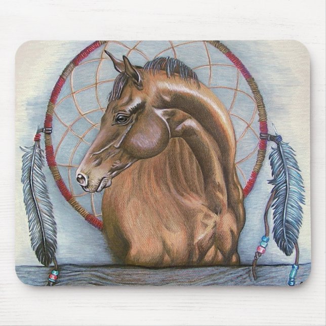 Tapis De Souris Art "idyllique" d'original de receveur de cheval (Devant)