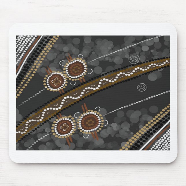 Tapis De Souris Art indigène australien - tribus perdues (Devant)