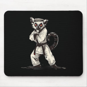 Tapis De Souris Art martial du lémurien de judo kickboxing taekwon
