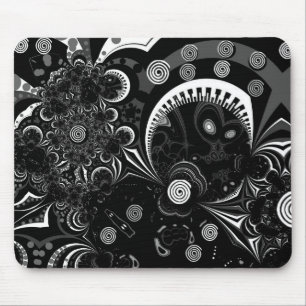Tapis de souris Art Moderne Noir Blanc 2