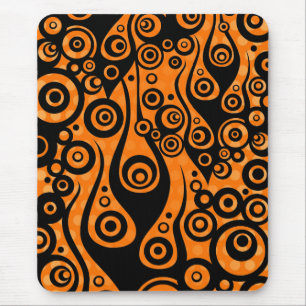 Tapis De Souris ART motif - flammes en cercle de tatouage   points