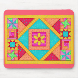 Tapis De Souris Art Mousepad d'édredon de patchwork