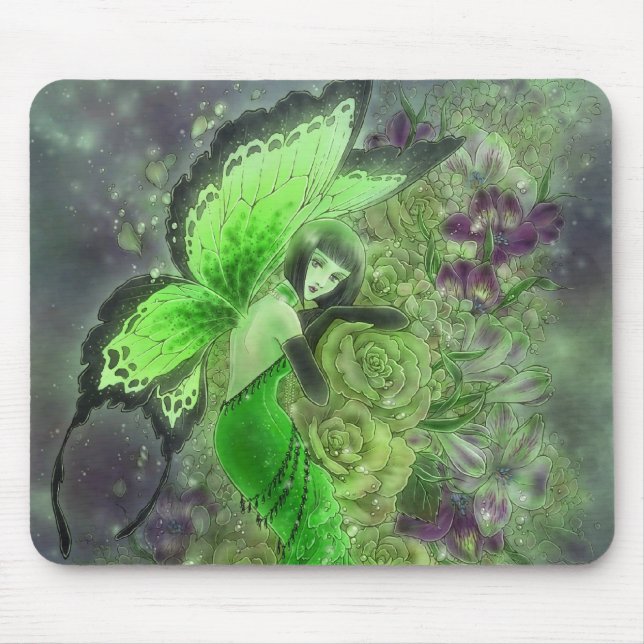 Tapis De Souris Art Mousepad - fée d'imaginaire d'absinthe (Devant)