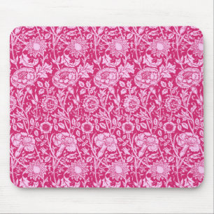 Tapis De Souris Art Nouveau Carnation Damask, Fuchsia rose