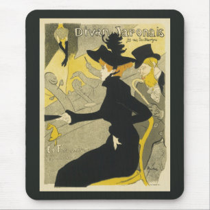 Tapis De Souris Art Nouveau, Divan Japonais par Toulouse Lautrec