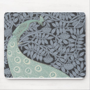 Tapis De Souris Art Nouveau Peacock Classic Vintage Bird